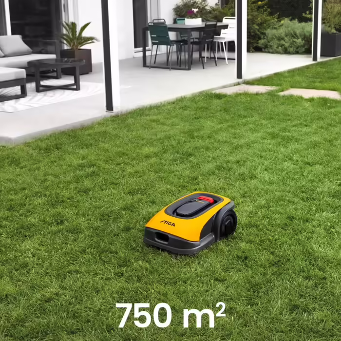 STIGA GPS Robotfűnyírók - STIGA Stig A 750 GPS Robotfűnyíró  A STIGA A 750 robotfűnyíró javítja a gyep egészségét, miközben akár 750 m2-